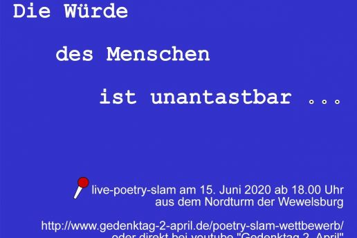 Online-Poetry Slam „Die Würde des Menschen ist unantastbar “